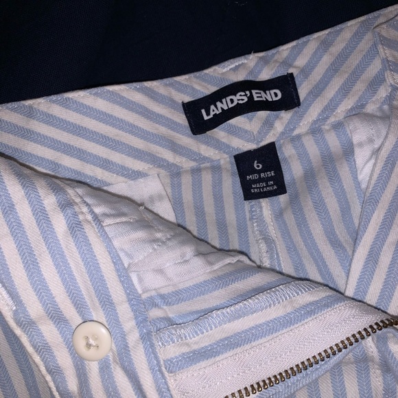 Blue/White Striped Women’s Shorts - Picture 3 of 3